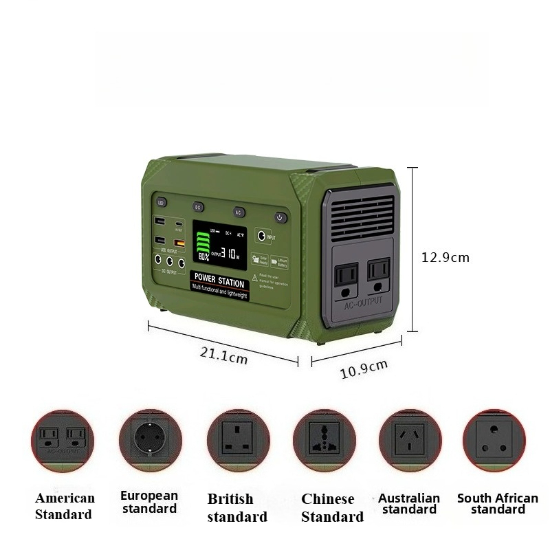 300W 230V Multifunctional Portable Power Station with SOS Alarm for Outdoor Camping, Power Outage Backup & Mobile Work