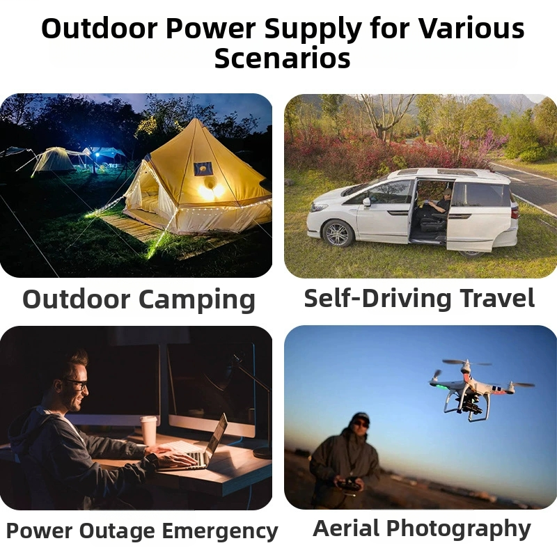 300W 230V Multifunctional Portable Power Station with SOS Alarm for Outdoor Camping, Power Outage Backup & Mobile Work