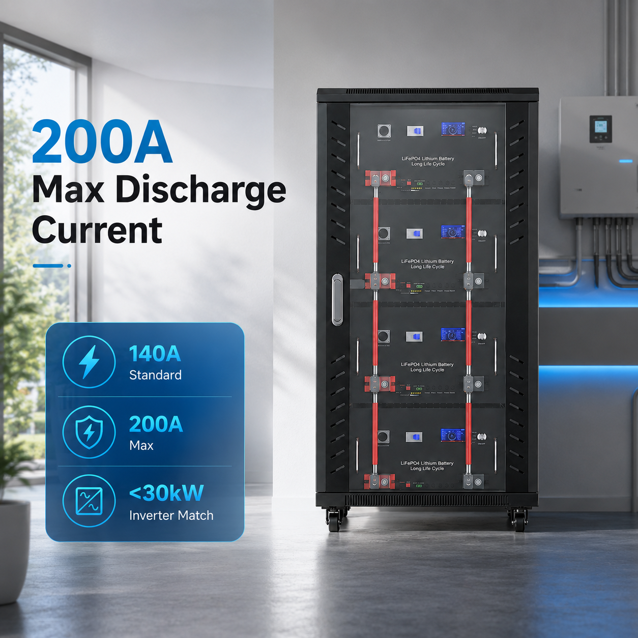 51.2V 280Ah 14.3kWh LiFePO4 Home Energy Storage Battery System with Intelligent BMS
