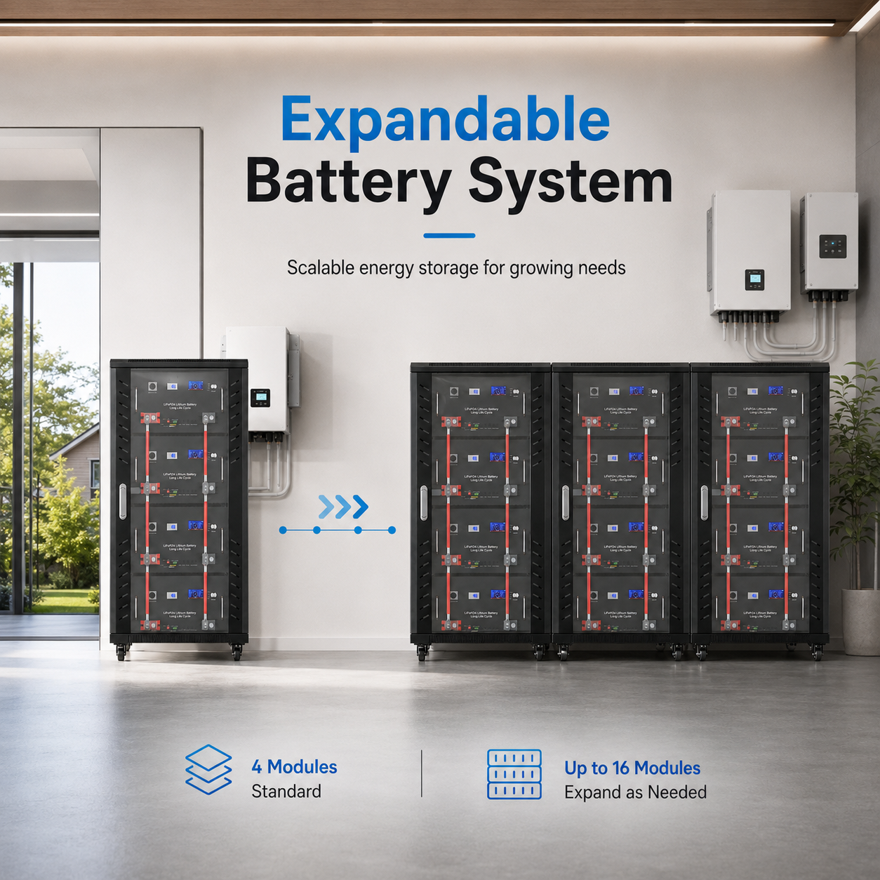 51.2V 280Ah 14.3kWh LiFePO4 Home Energy Storage Battery System with Intelligent BMS
