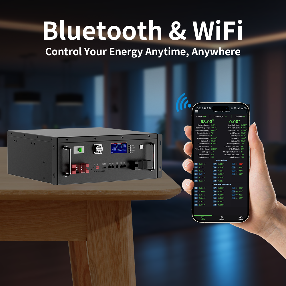 5.12KWH 51.2V 100Ah High-Capacity Home Battery Storage System with Smart Control