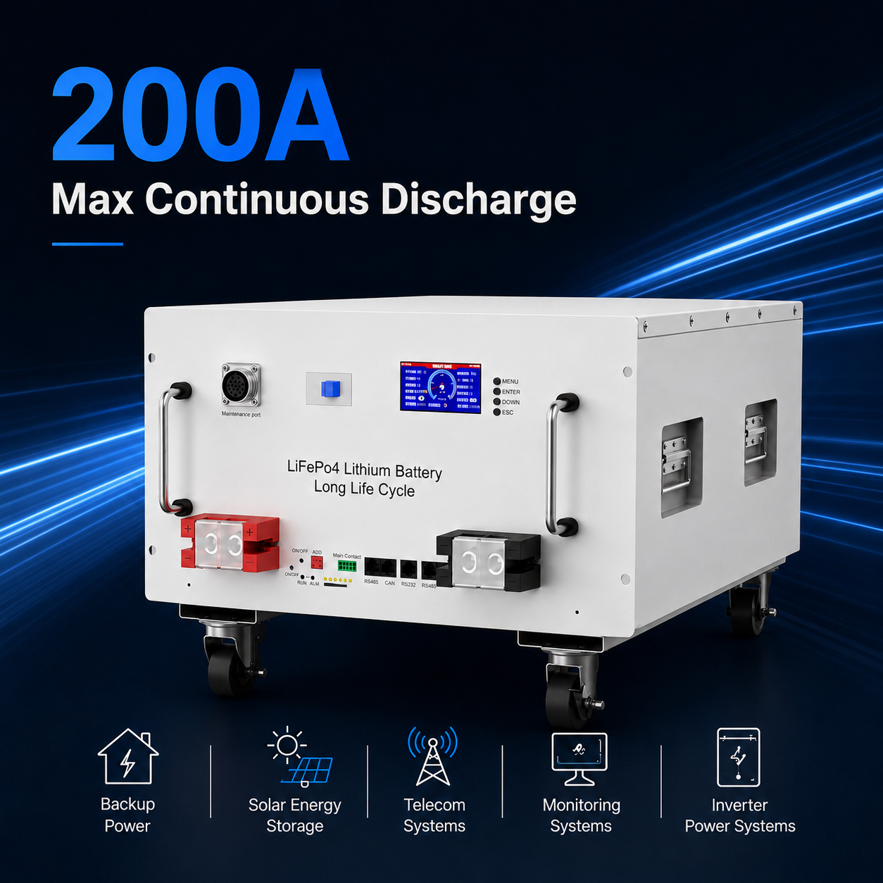 51.2V 280Ah LiFePO4 Home Energy Storage Battery | 14.3kWh Solar Battery System
