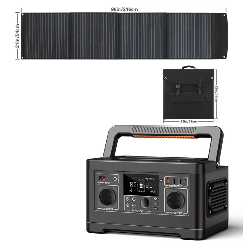 A5 500W solar power station backup 520Wh 12v portable home camping lithium battery generator fast charging