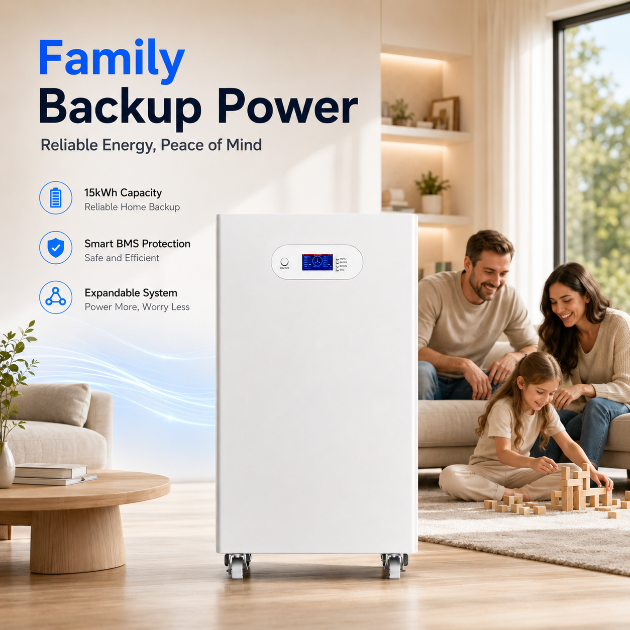 51.2V 280Ah LiFePO4 Battery | 14.3kWh Solar Energy Storage System