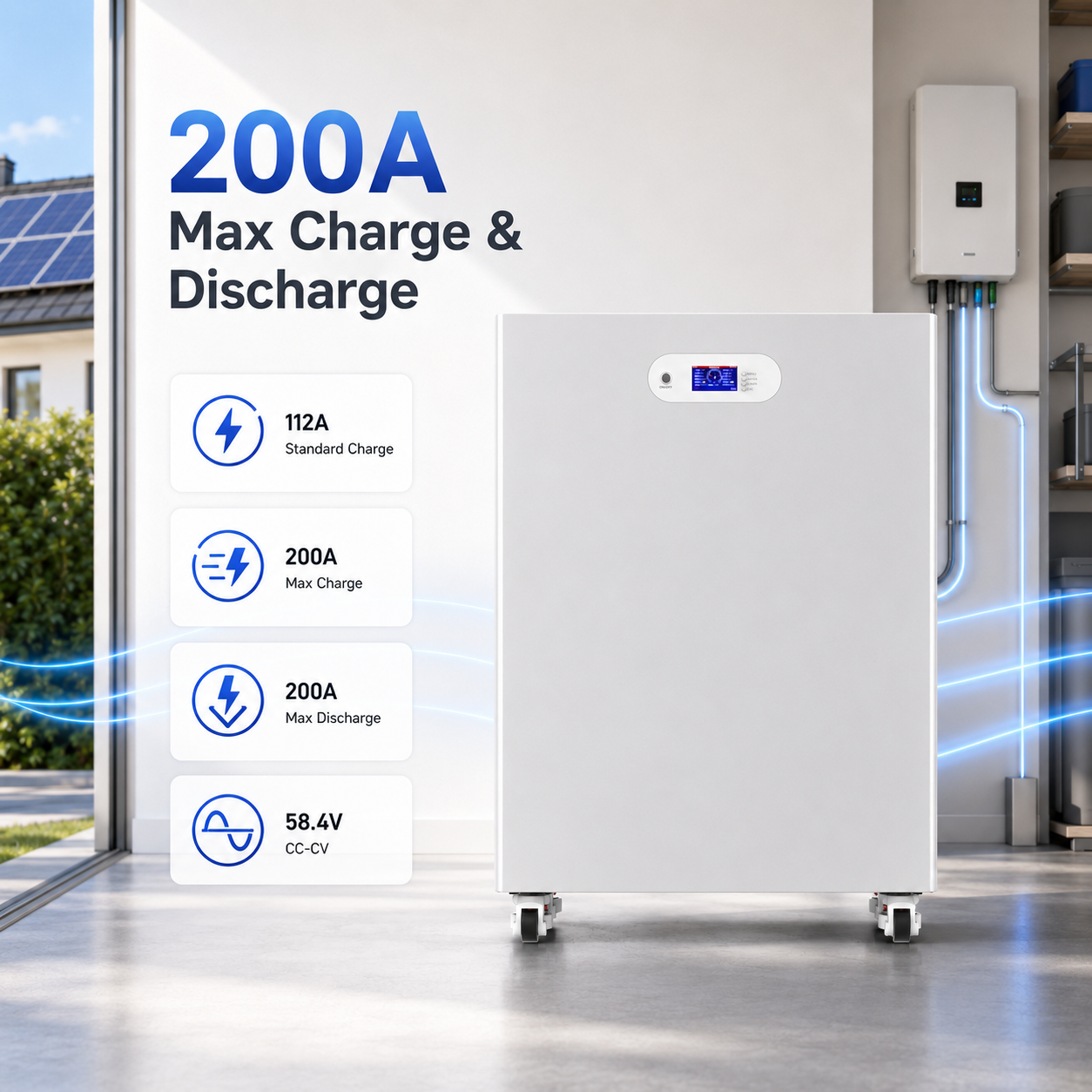 16kWh All-in-One Home Energy Storage System | 51.2V 314Ah LiFePO4 Battery with 6.2kW Inverter