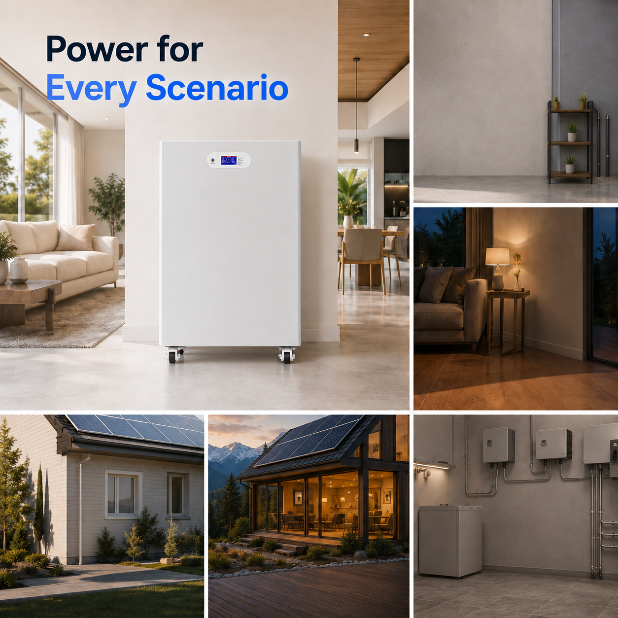 16kWh All-in-One Home Energy Storage System | 51.2V 314Ah LiFePO4 Battery with 6.2kW Inverter