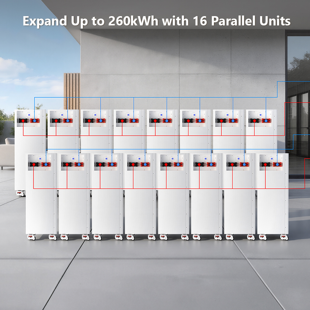 51.2V 314Ah 16kWh LiFePO4 Battery | Smart Home Energy Storage System