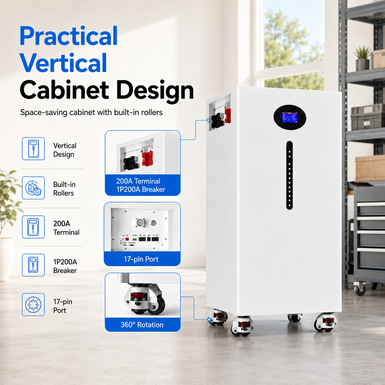 51.2V 314Ah 16kWh LiFePO4 Battery | Smart Home Energy Storage System
