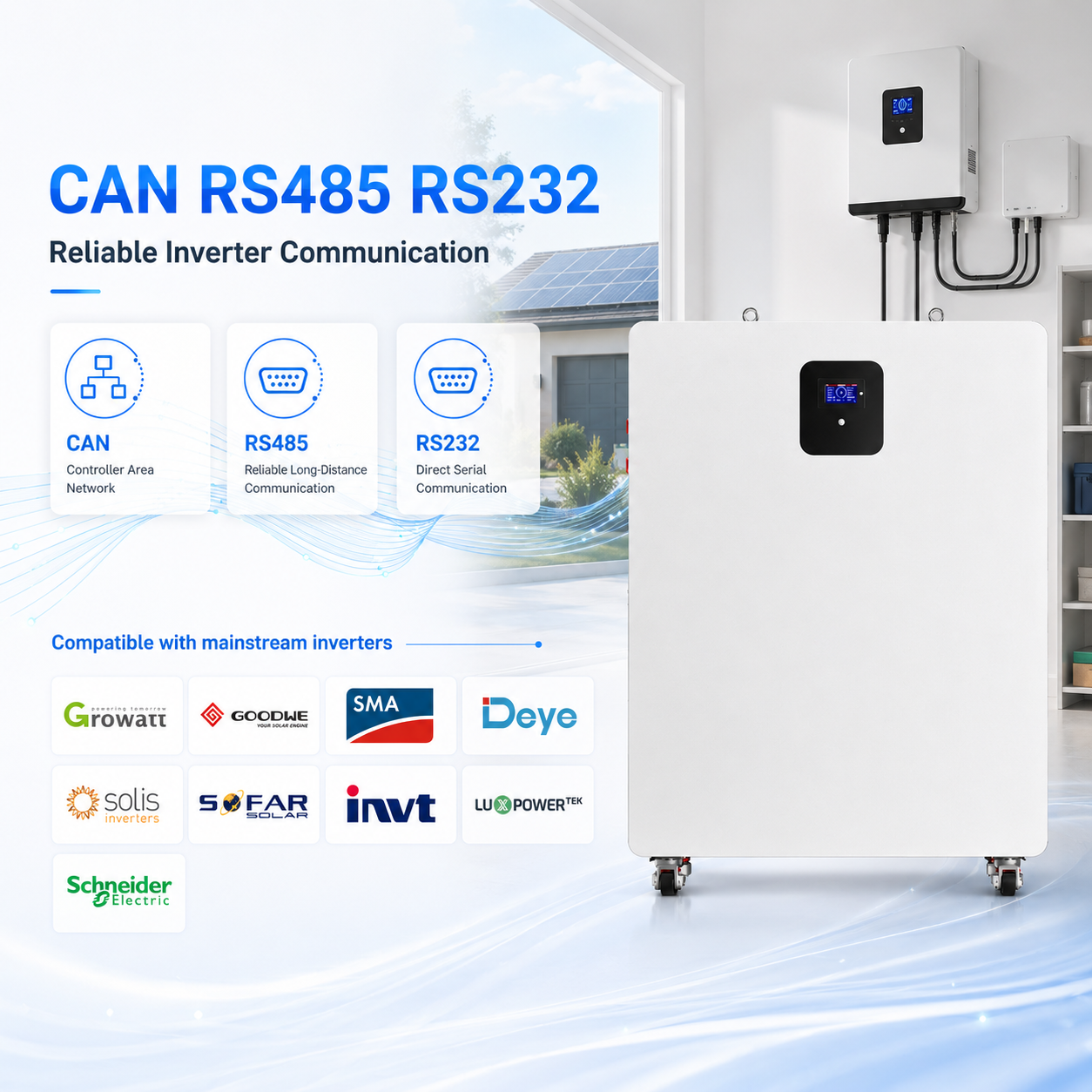 51.2V 942Ah 50kWh LiFePO4 Battery System | High Capacity Solar Energy Storage Solution