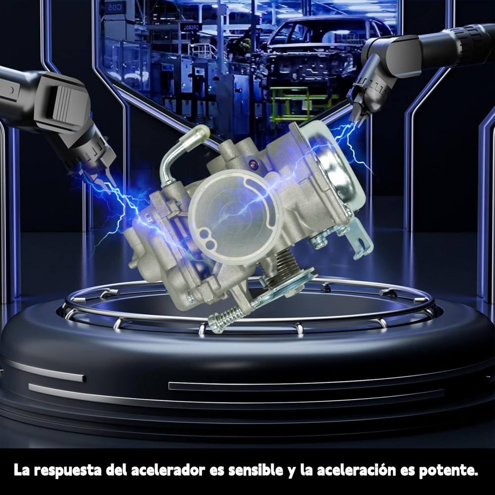 La motocicleta XULTRA DM250 cuenta con un carburador para una dosificación precisa de combustible y un rendimiento potente.