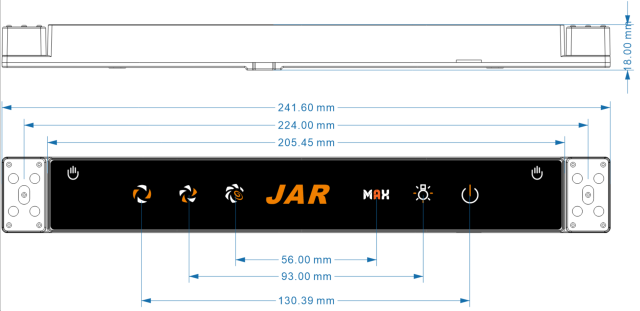 High-end intelligent range hood controller with customizable company LOGO