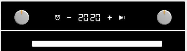 4 Touch Buttons Digital Timer for Built-in Oven and Gas Cooker