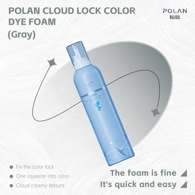POLAN Gray Color FOAM HAIR DYE MOUSSE