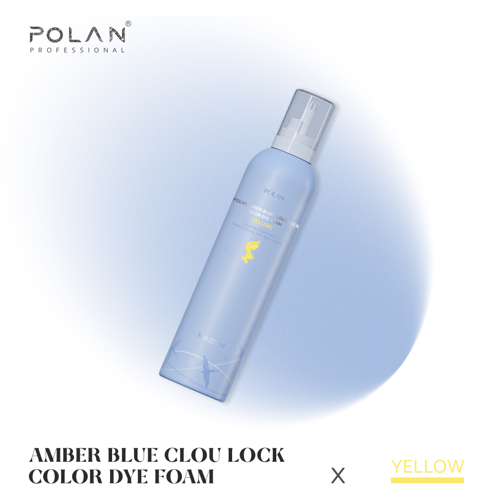 POLAN Yellow Color FOAM HAIR DYE MOUSSE