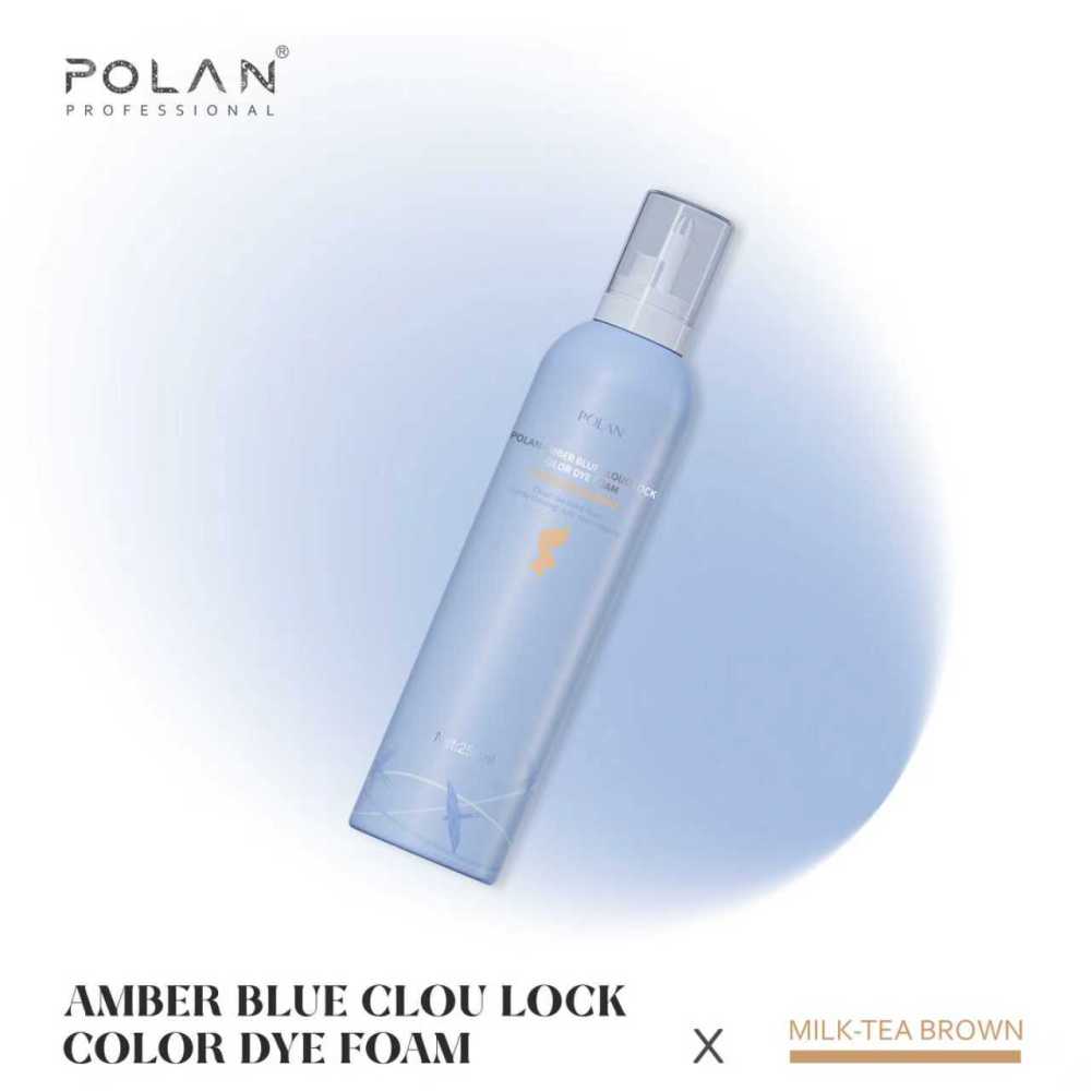 POLAN Milk-tea Brown Color FOAM HAIR DYE MOUSSE