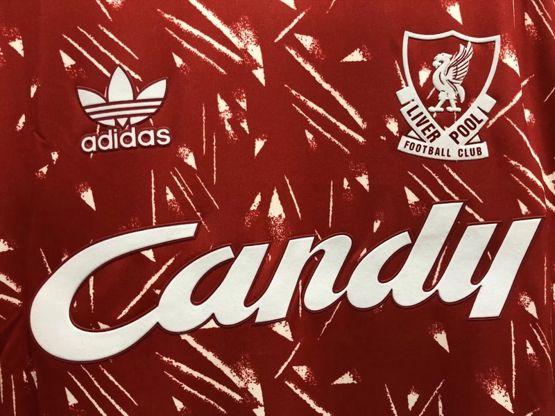 1989-1991 Retro Liverpool Home   jersey