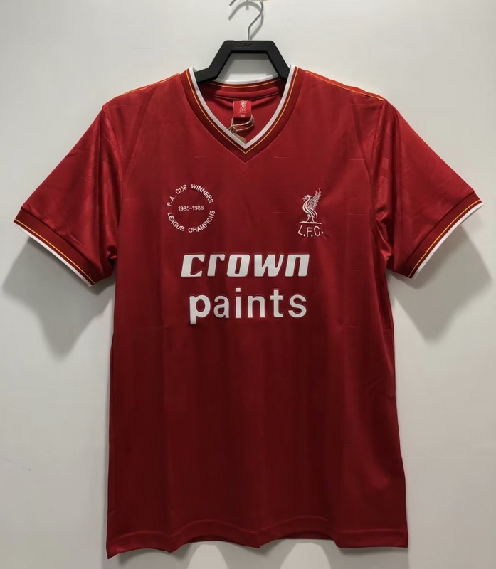 1985-1986 Retro Liverpool Home   jersey