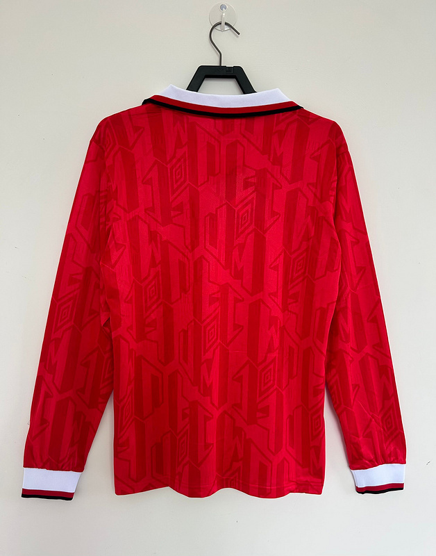 1992-1994 Retro Manchester untied Home long sleeves  jersey
