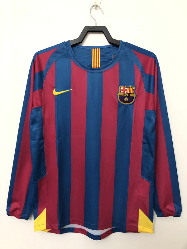2005-2006  Retro  Barcelona   Home  long sleeves   jersey