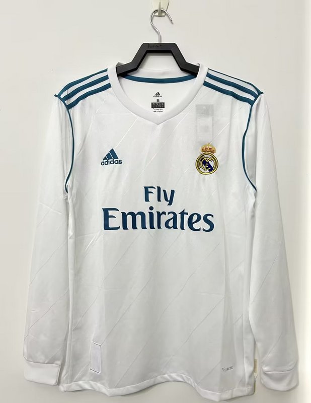 2017-2018  Retro  Real Madrid  Home  long sleeves   jersey