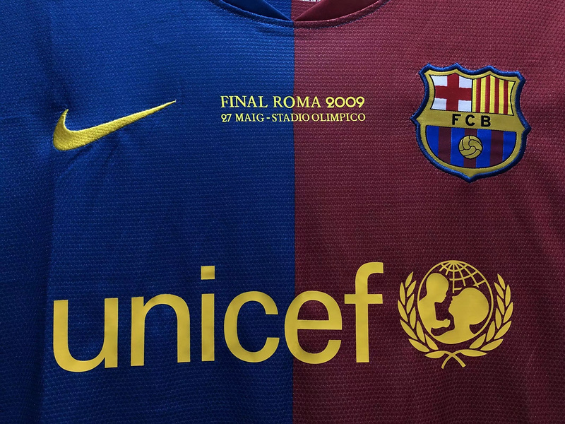 2008-2009  Retro Barcelona Home  long sleeves  jersey UEFA Champions League version