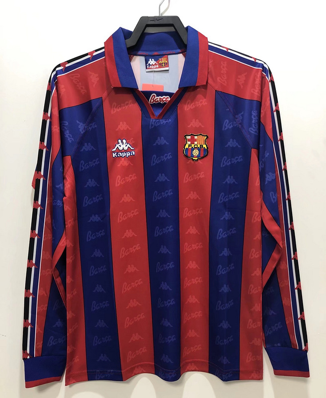 1996-1997  Retro  Barcelona   Home  long sleeves   jersey
