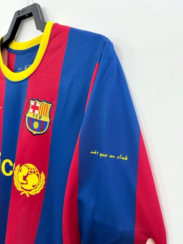 2010-2011 Retro  Barcelona   Home  long sleeves   jersey