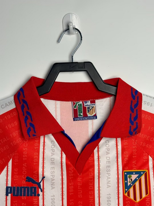 1995-1996  Retro  Atletico Madrid Home  jersey