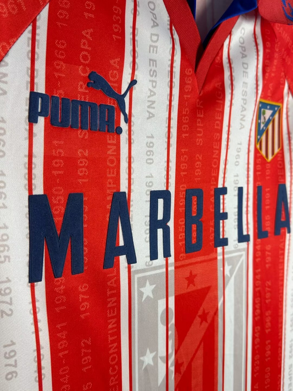 1995-1996  Retro  Atletico Madrid Home  jersey