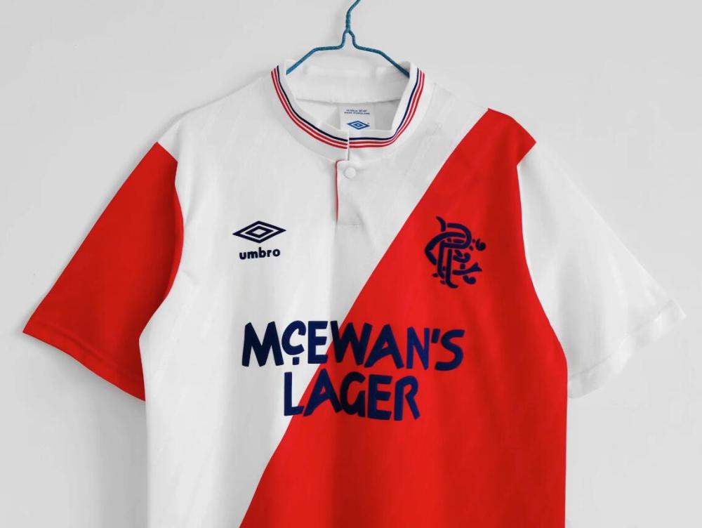 1987-1988   Retro Glasgow  Rangers F.C  Away   jersey