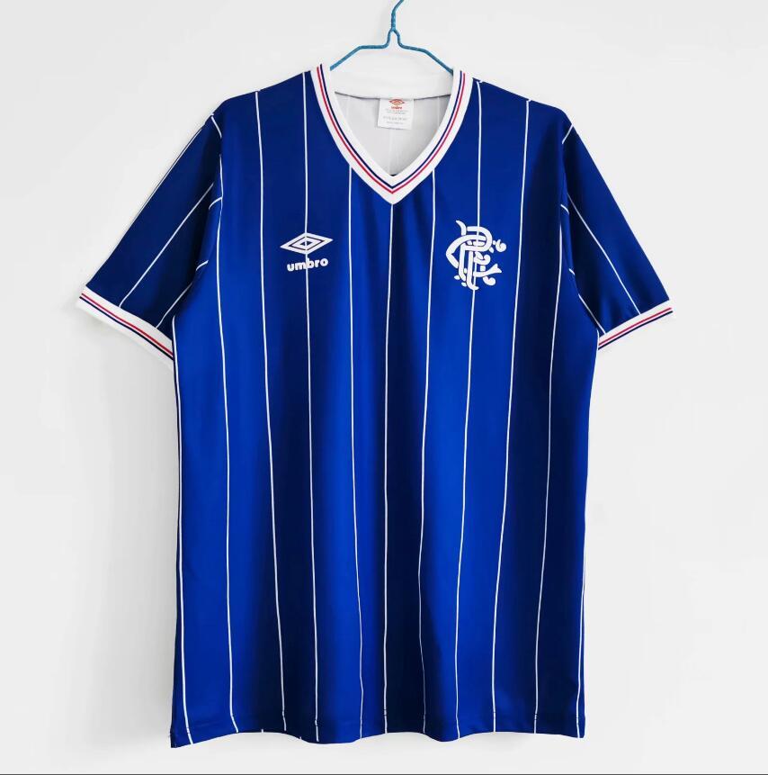 1982-1983   Retro Glasgow  Rangers F.C  Home   jersey