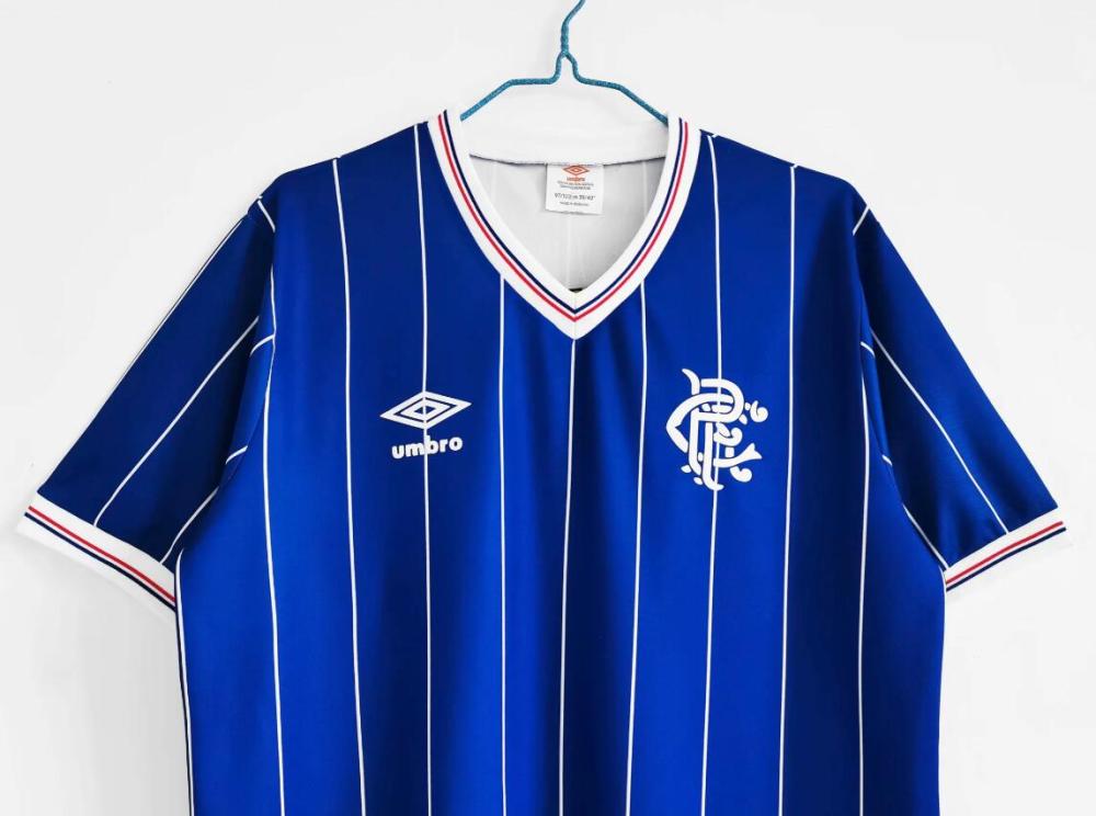 1982-1983   Retro Glasgow  Rangers F.C  Home   jersey