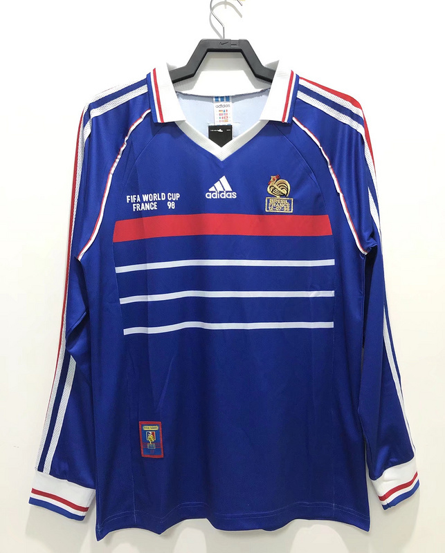 1998  Retro  Nation  France  Home long sleeves  jersey