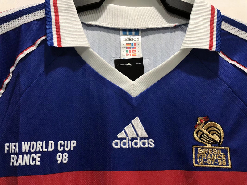 1998  Retro  Nation  France  Home long sleeves  jersey