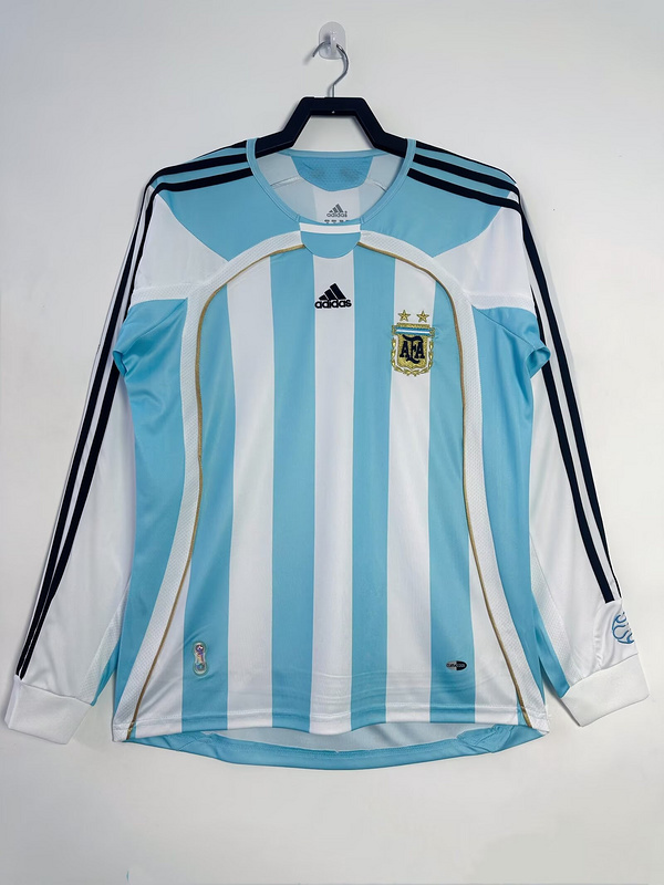 2006-2007 Retro  Nation  Argentina  Home long sleeves   jersey