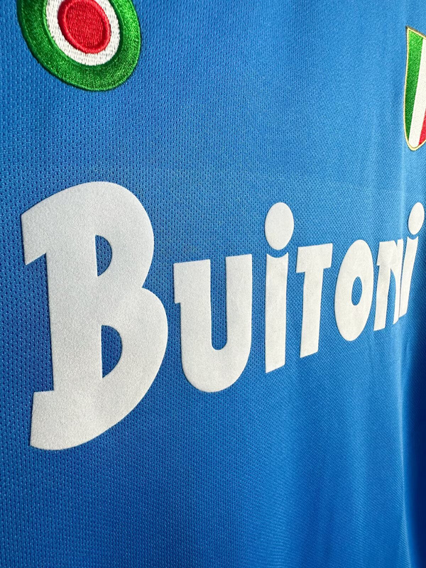 1987-1988 Retro Naples  Home long sleeves jersey