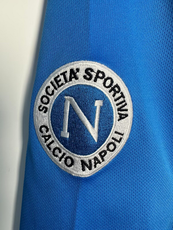 1987-1988 Retro Naples  Home long sleeves jersey