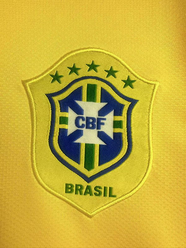 2006  Retro  Nation  Brazil  Home  long sleeves  jersey