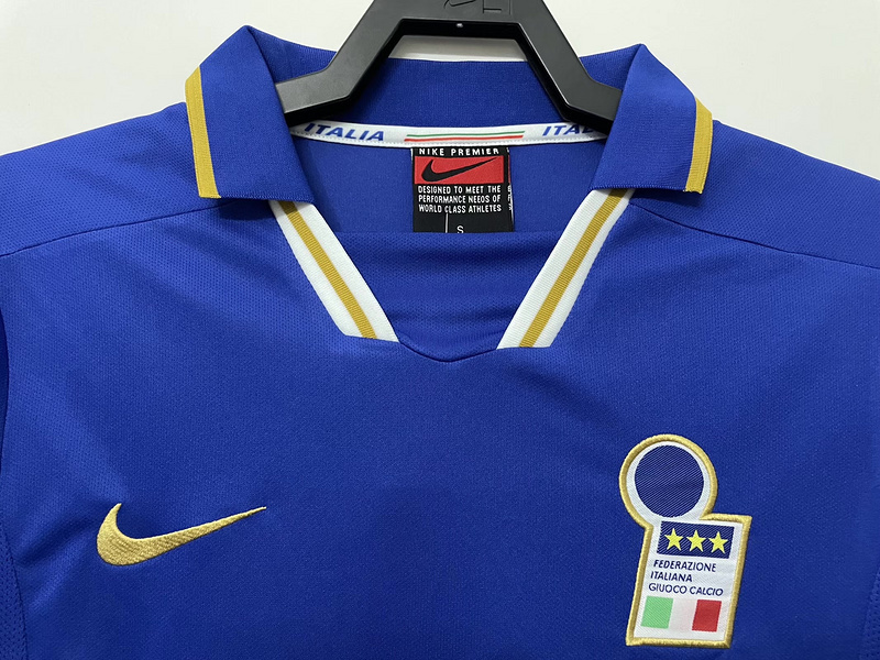 1996 Retro Italy  Home  jersey with patches