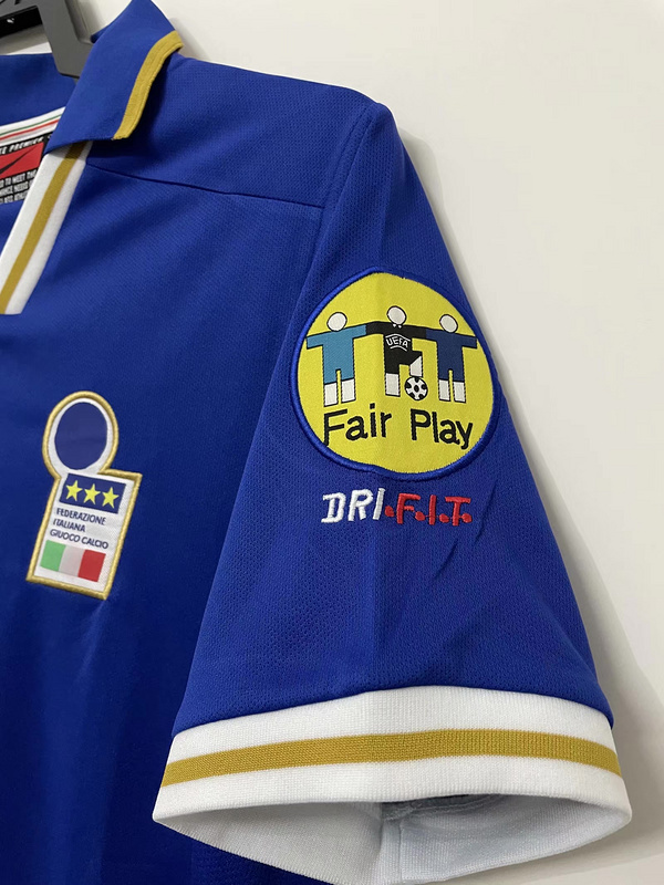 1996 Retro Italy  Home  jersey with patches