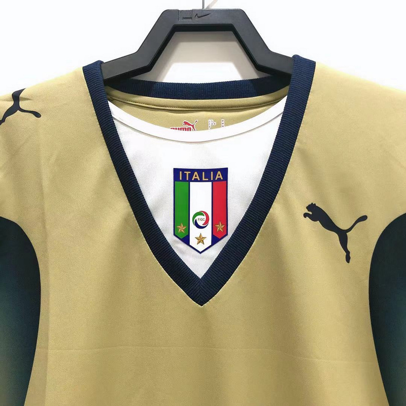 2006 Retro Italy Goalkeeper /GK Gold  jersey