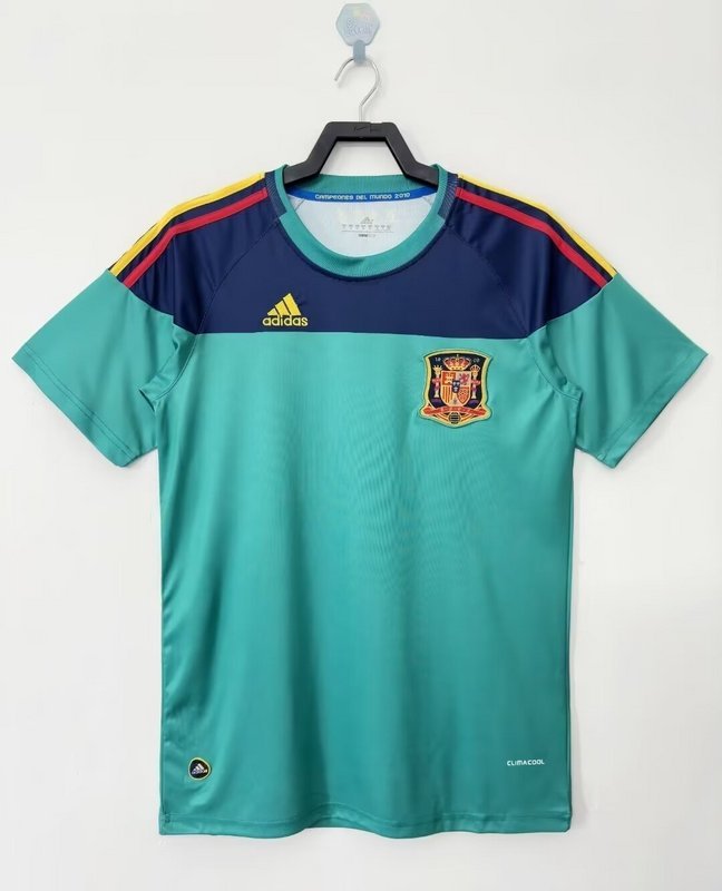 2010  Retro Spain  Goalkeeper /GK  GREEN  jersey