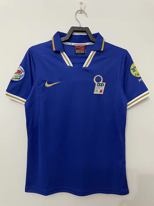 1996 Retro Italy  Home  jersey with patches