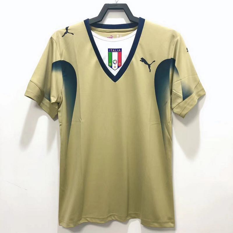 2006 Retro Italy Goalkeeper /GK Gold  jersey