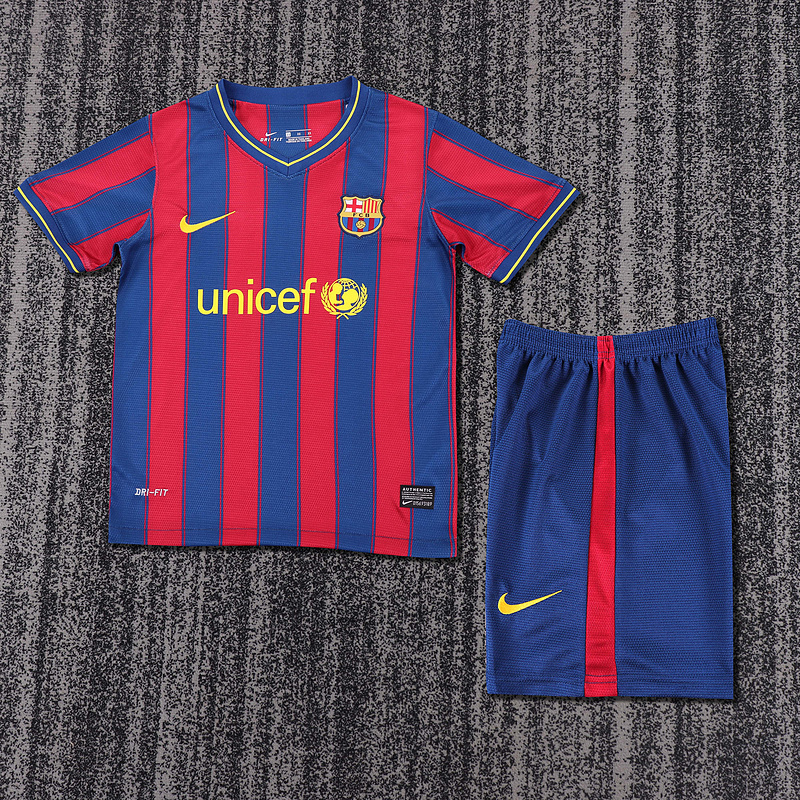 2009-2010  Retro  Barcelona  Home  Kids kits jerseys