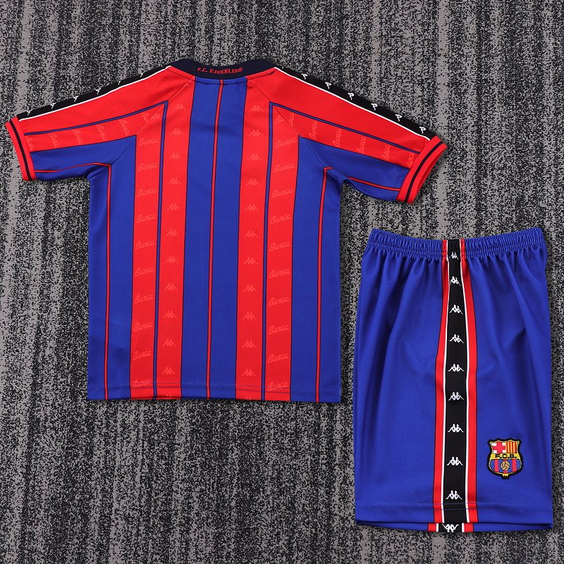 1997-1998  Retro  Barcelona  Home  Kids kits jerseys