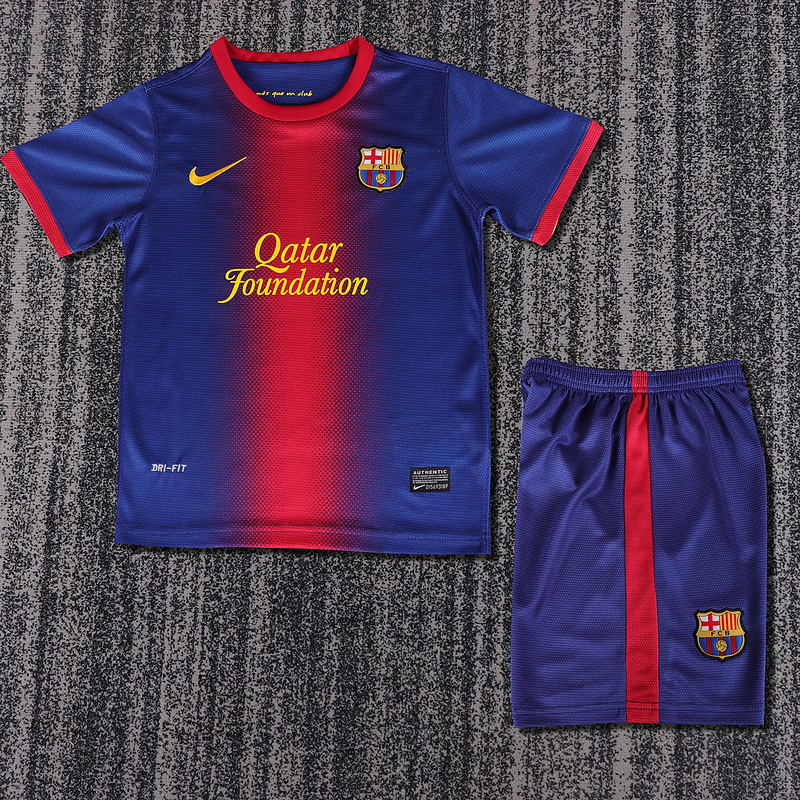 2012-2013  Retro  Barcelona  Home Kids kits jerseys