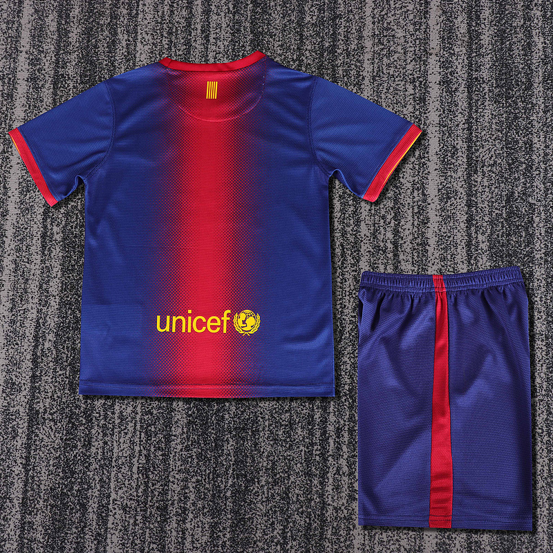 2012-2013  Retro  Barcelona  Home Kids kits jerseys