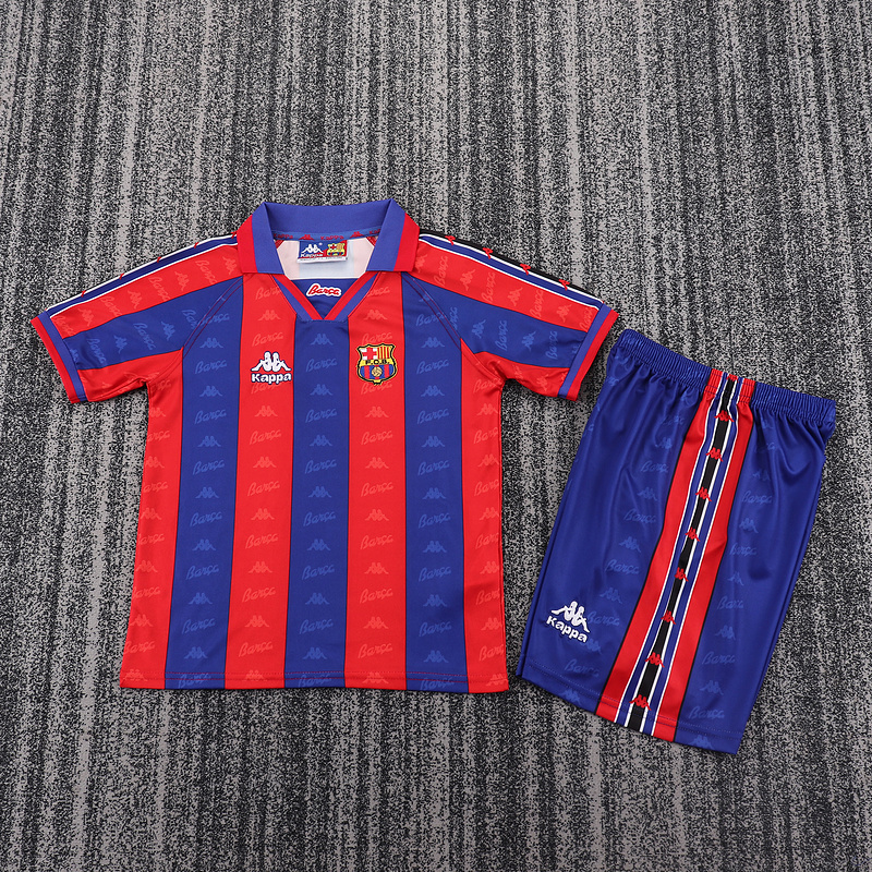 1996-1997  Retro  Barcelona  Home  Kids kits jerseys