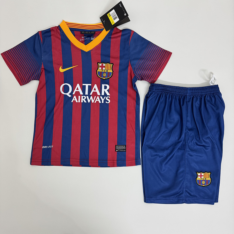 2013-2014  Retro  Barcelona  Home Kids kits jerseys
